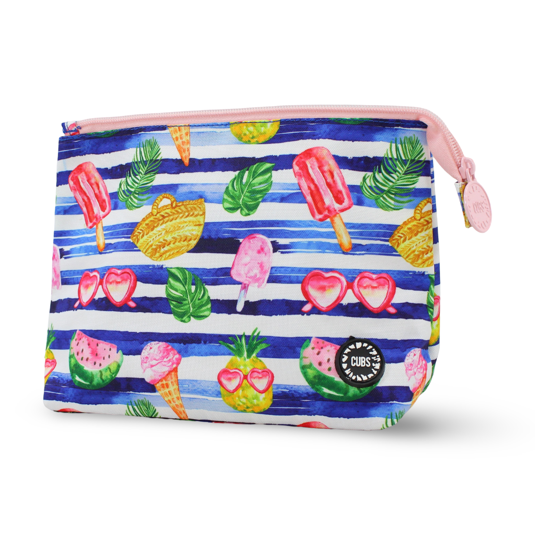 Cubs On the Beach Medium Pouch - Summer