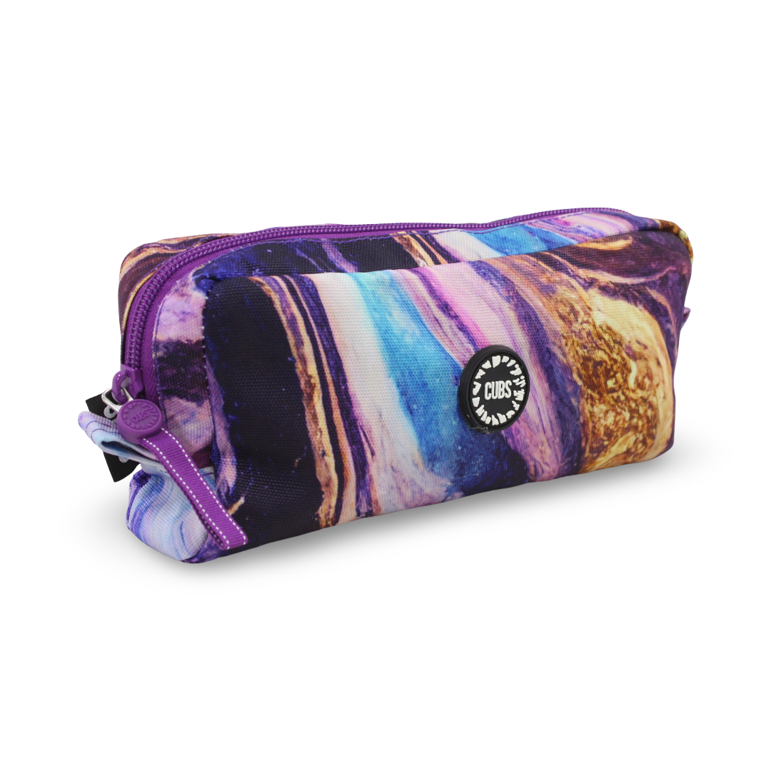 Cubs Purple Swirl Senior Pencil Case 1L - School