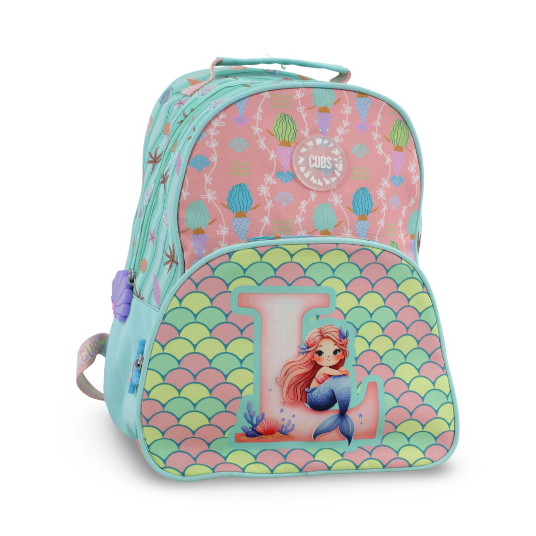 Cubs Pink Mermaid Letter L Pre-School Backpack 20L