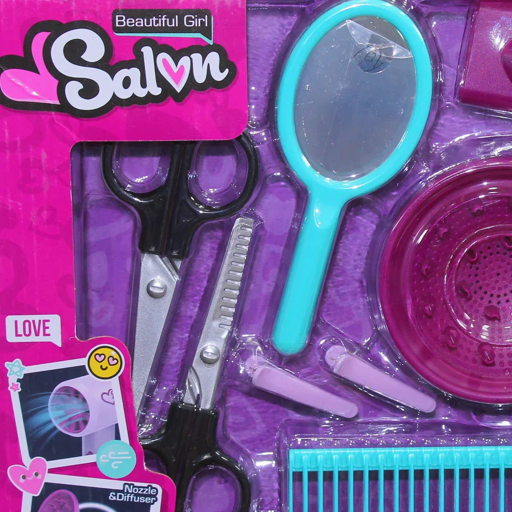 Beautiful Girl Salon Hair Dryer with Styling Tools