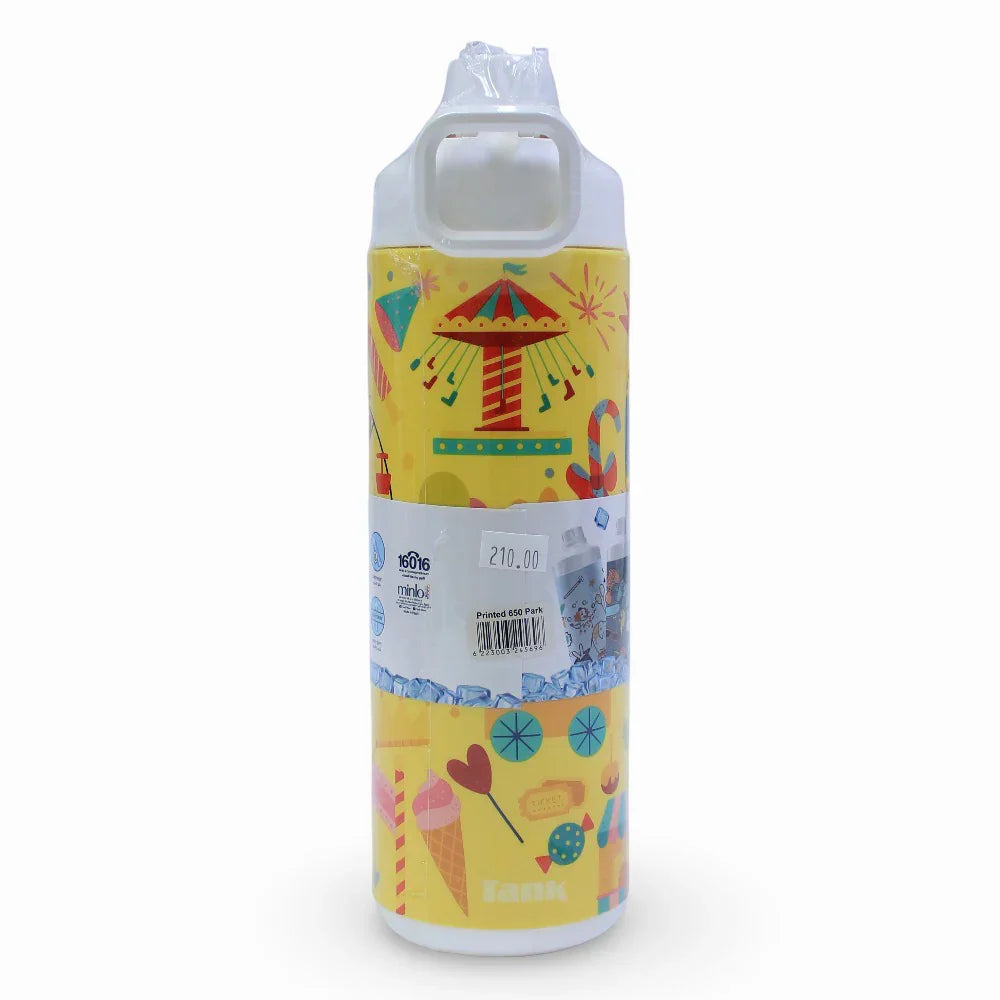 Tank Insulated Plastic Water Bottle - Fastive Print (650ml)