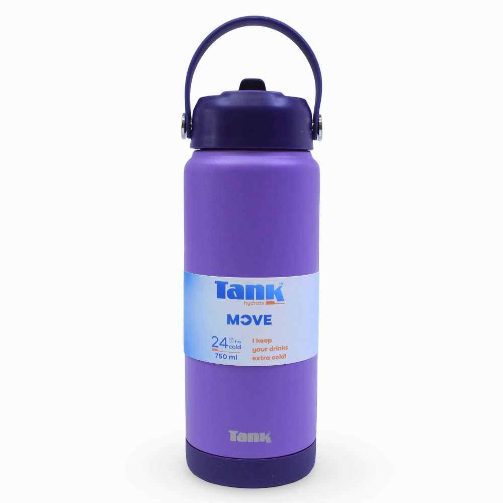 Tank Move Insulated Stainless Steel Water Bottle 750ml – Grape