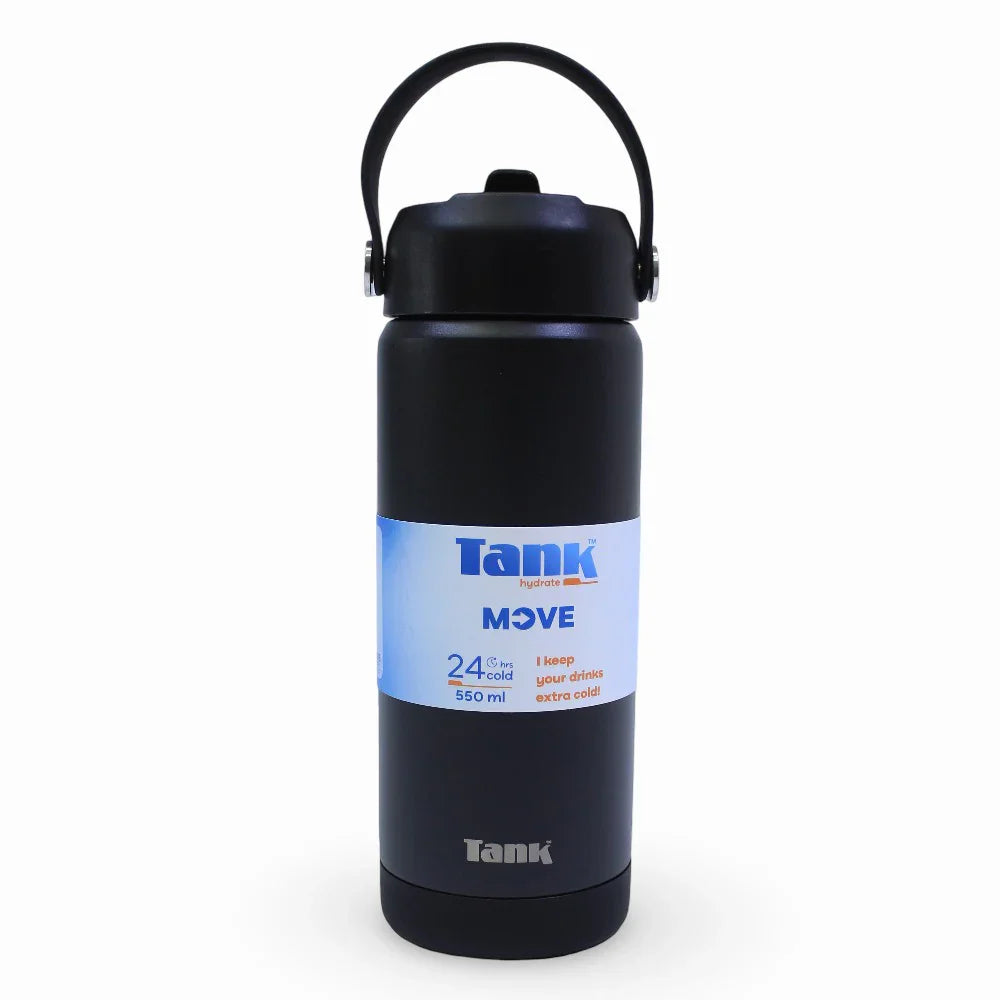 Tank Insulated Stainless Steel Water Bottle 550ml – Black