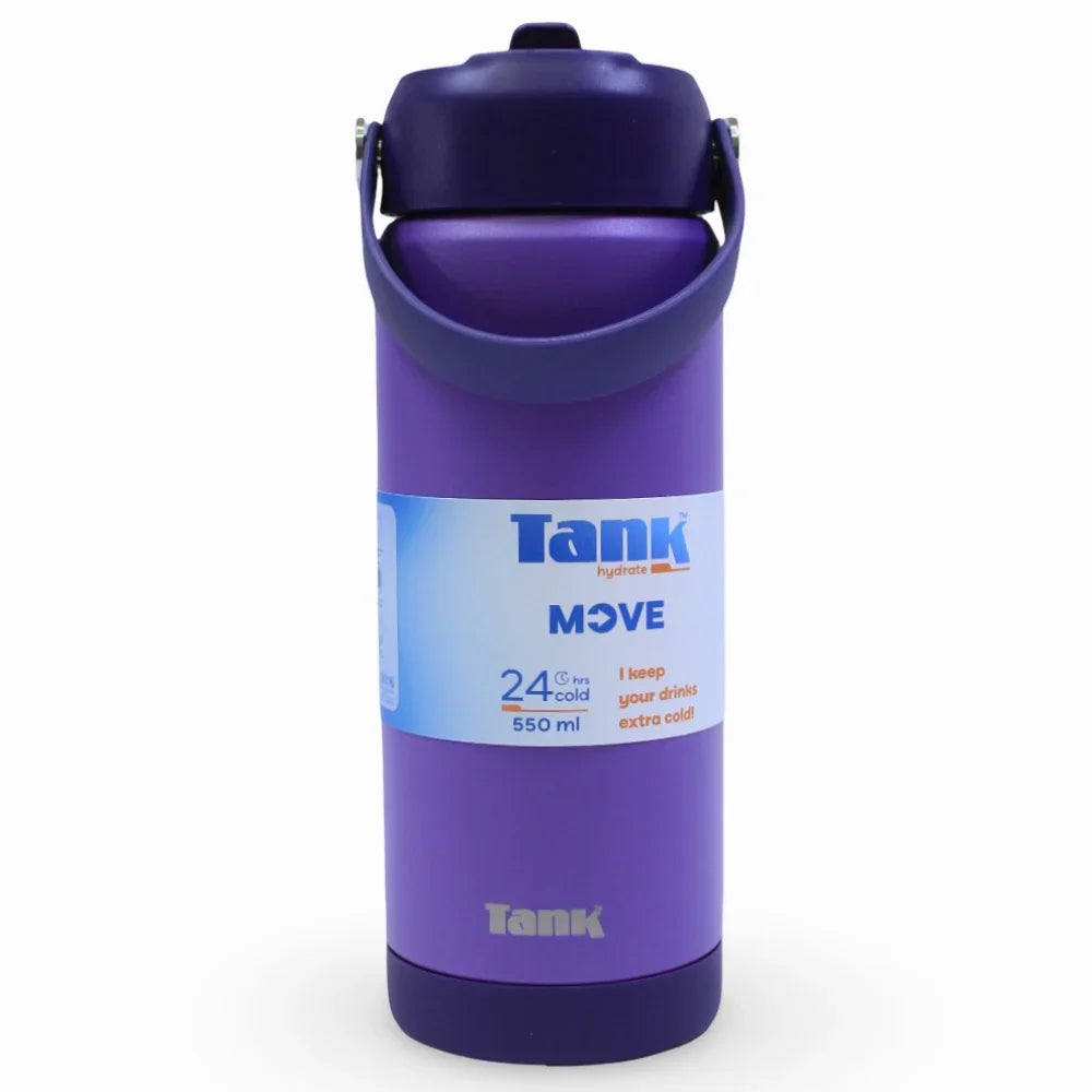 Tank Insulated Stainless Steel Water Bottle 550ml – Grape