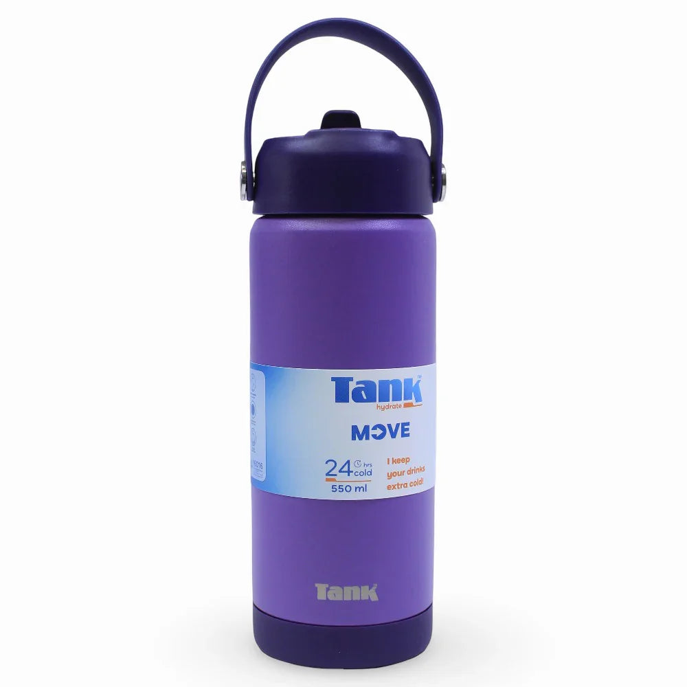 Tank Insulated Stainless Steel Water Bottle 550ml – Grape
