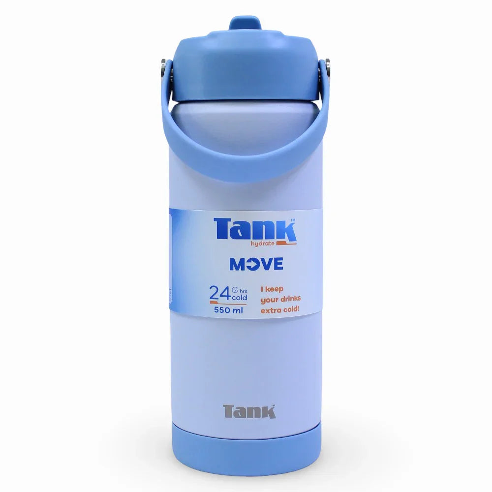 Tank Insulated Stainless Steel Water Bottle 550ml – Sky Blue
