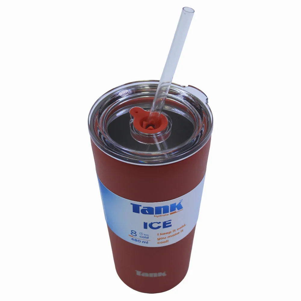 Tank Ice Insulated Stainless Steel Travel Cup 480ml – Cherry Cola