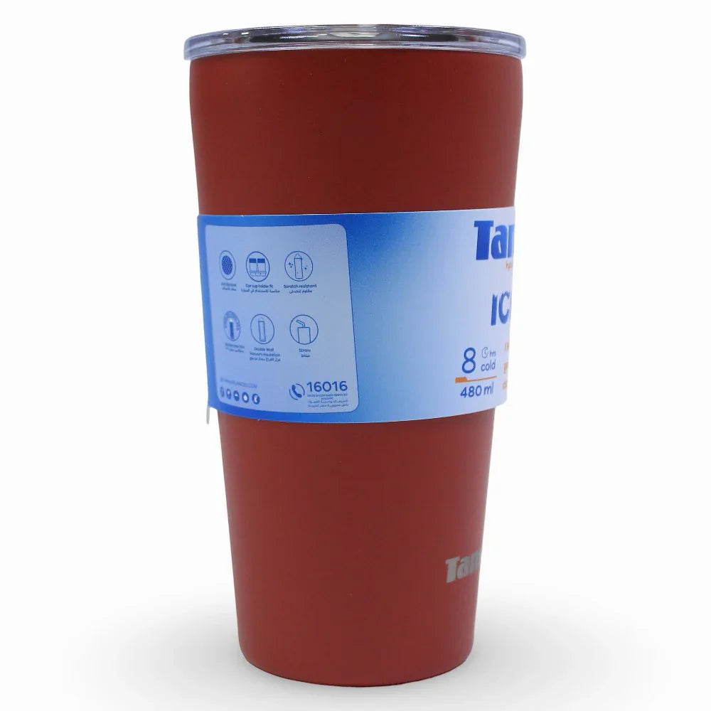 Tank Ice Insulated Stainless Steel Travel Cup 480ml – Cherry Cola