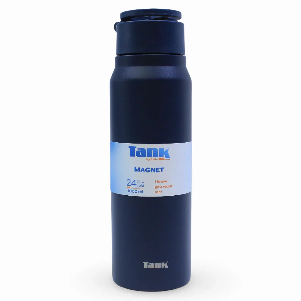 Tank Magnet Insulated Stainless Steel Water Bottle 1000ml – Electric Blue