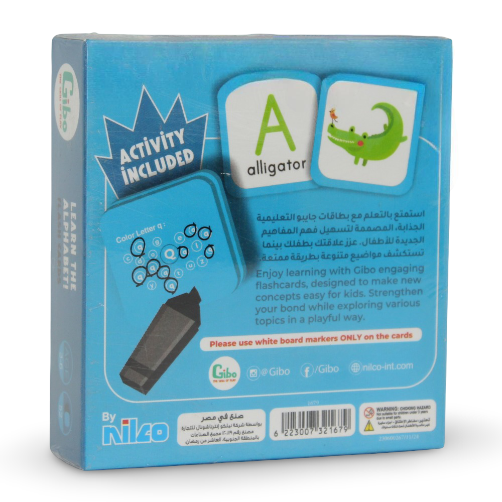 Nilco Gibo Learn the Alphabet Flash Cards