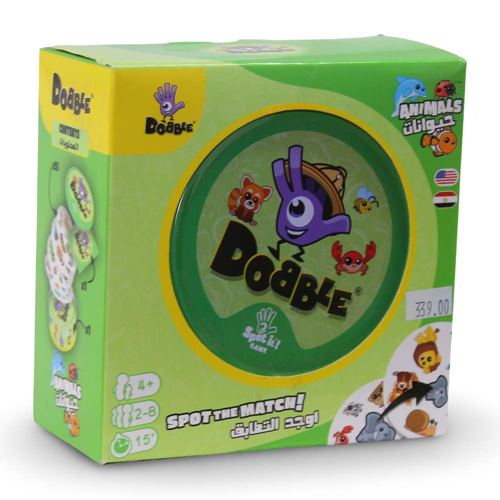 Nilco Dobble Spot the Match Animals Card Game – Green - Toys
