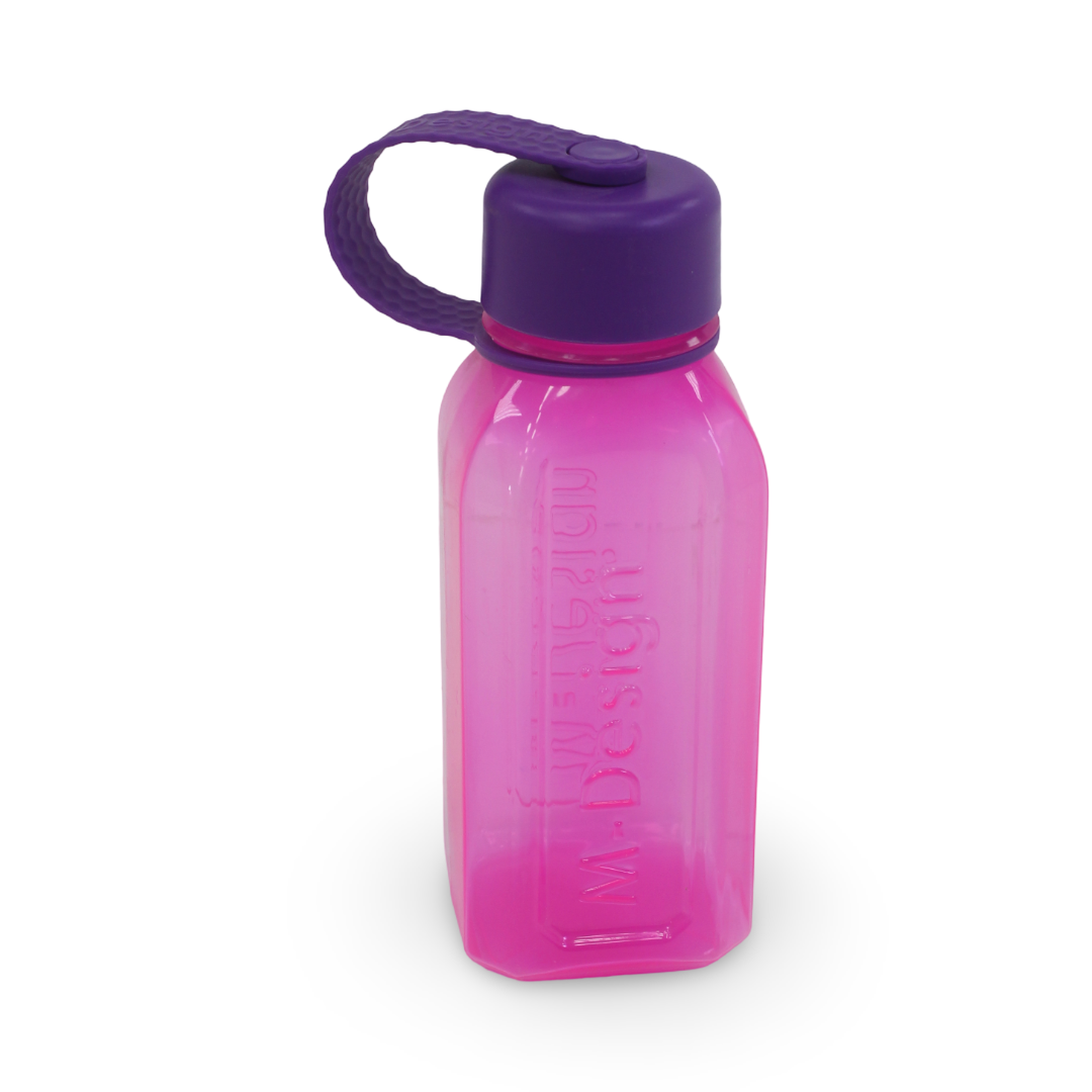 M-Design Square Bottle with Strap 500ml – Pink