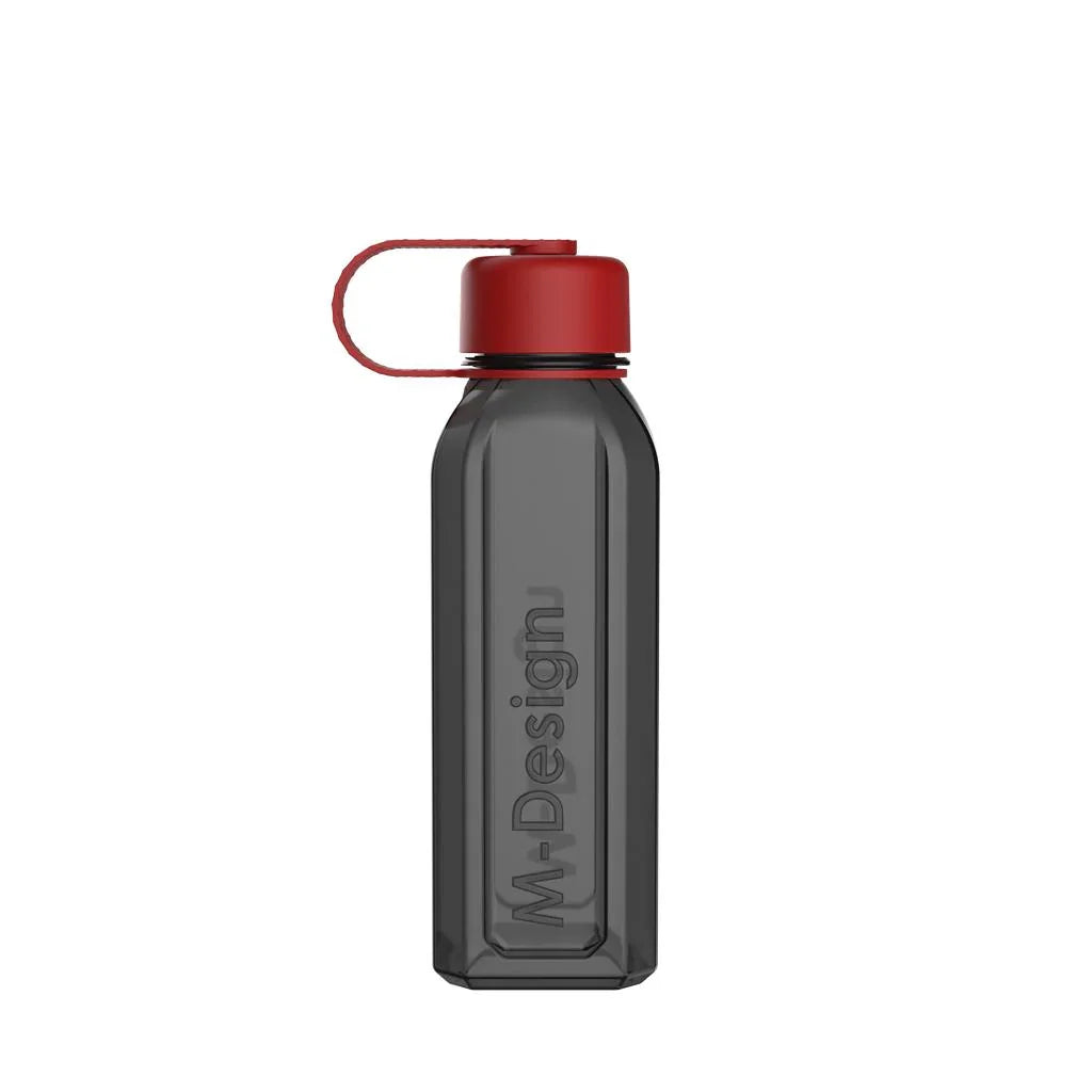 M Design Square Bottle with Strap 650ml - Black