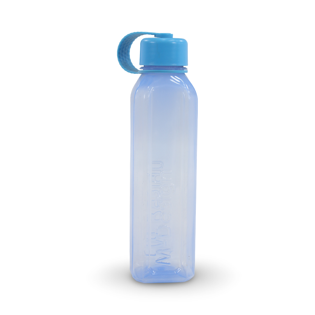 M-Design Square Bottle with Strap 800ml – Blue - School - M Design