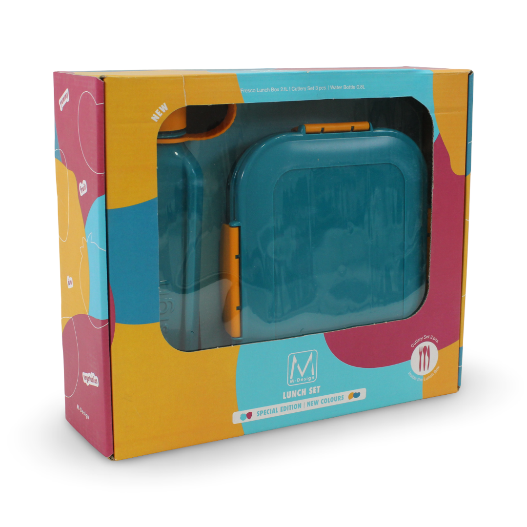 M-Design Lunch Set – 2.1 L Teal/Orange - School - M Design