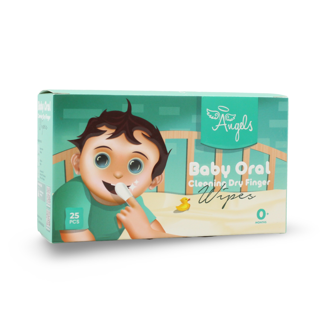 Angels Baby Oral Cleaning Dry Finger Wipes - Baby Essentials