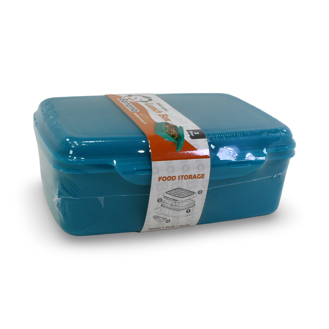 Banana Lunch Box With Splitter 2 Levels 2L