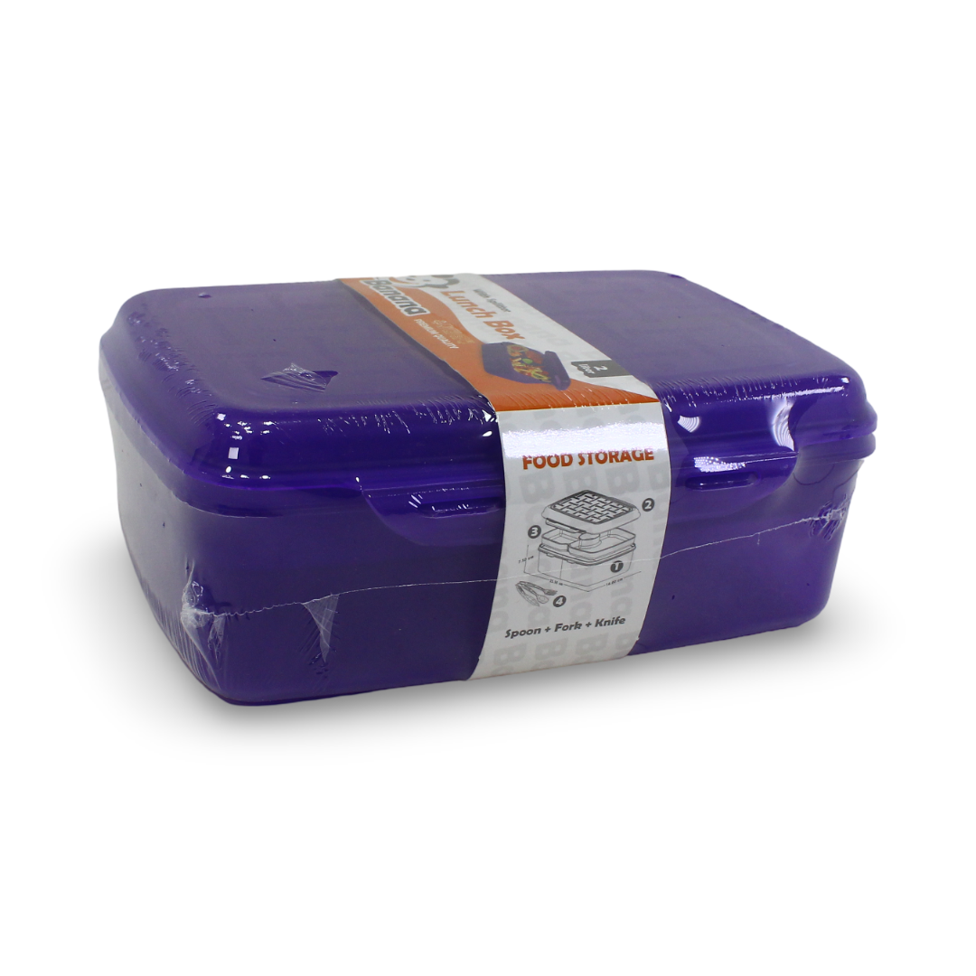 Banana Lunch Box With Splitter 2 Levels 2L