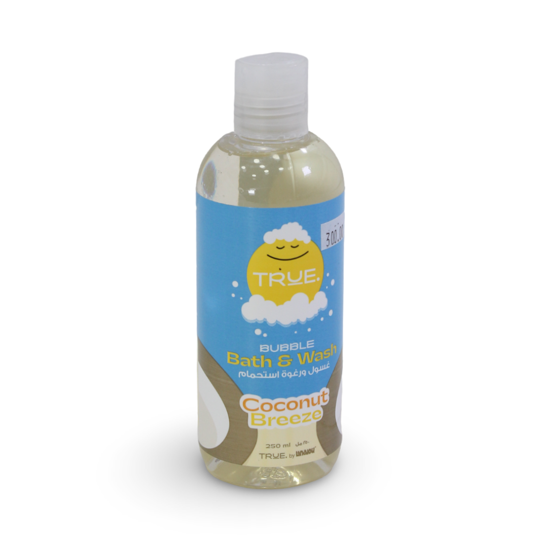 True Bubble Bath & Wash Coconut Scent 250ml - Baby Essentials
