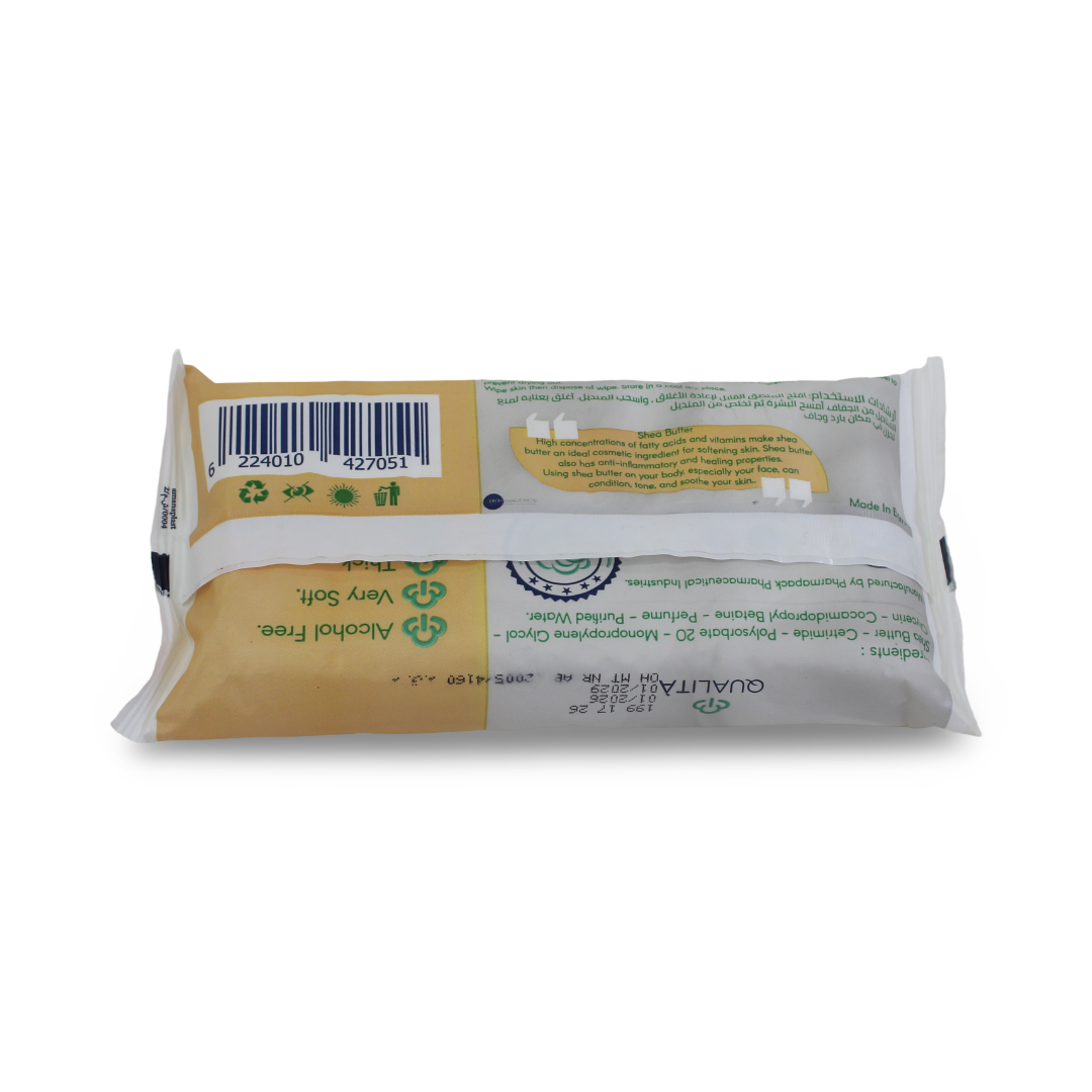 Qualita Shea Butter Creamy Wipes – Pack of 40