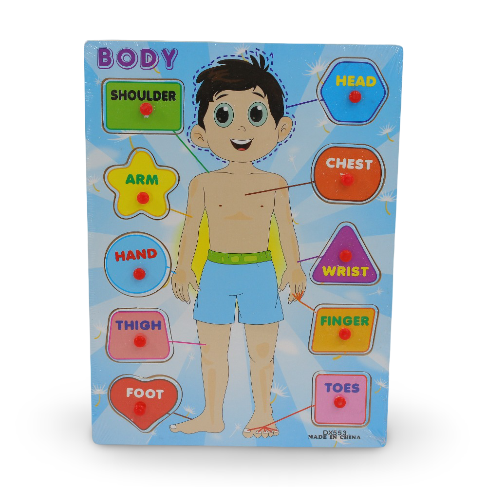 Wooden Puzzle Board Body Parts - Toys - Bright Future