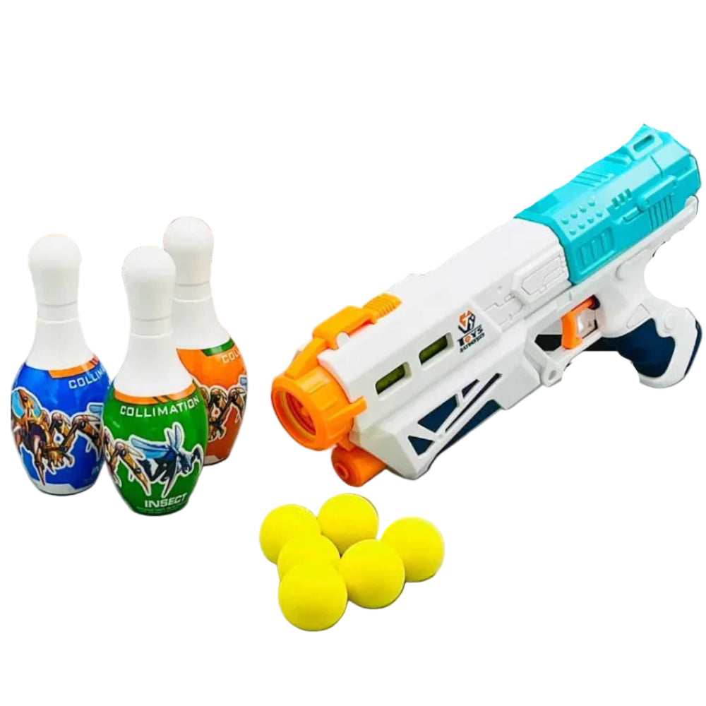 \Water Gun with Soft Balls and Bowling Set
