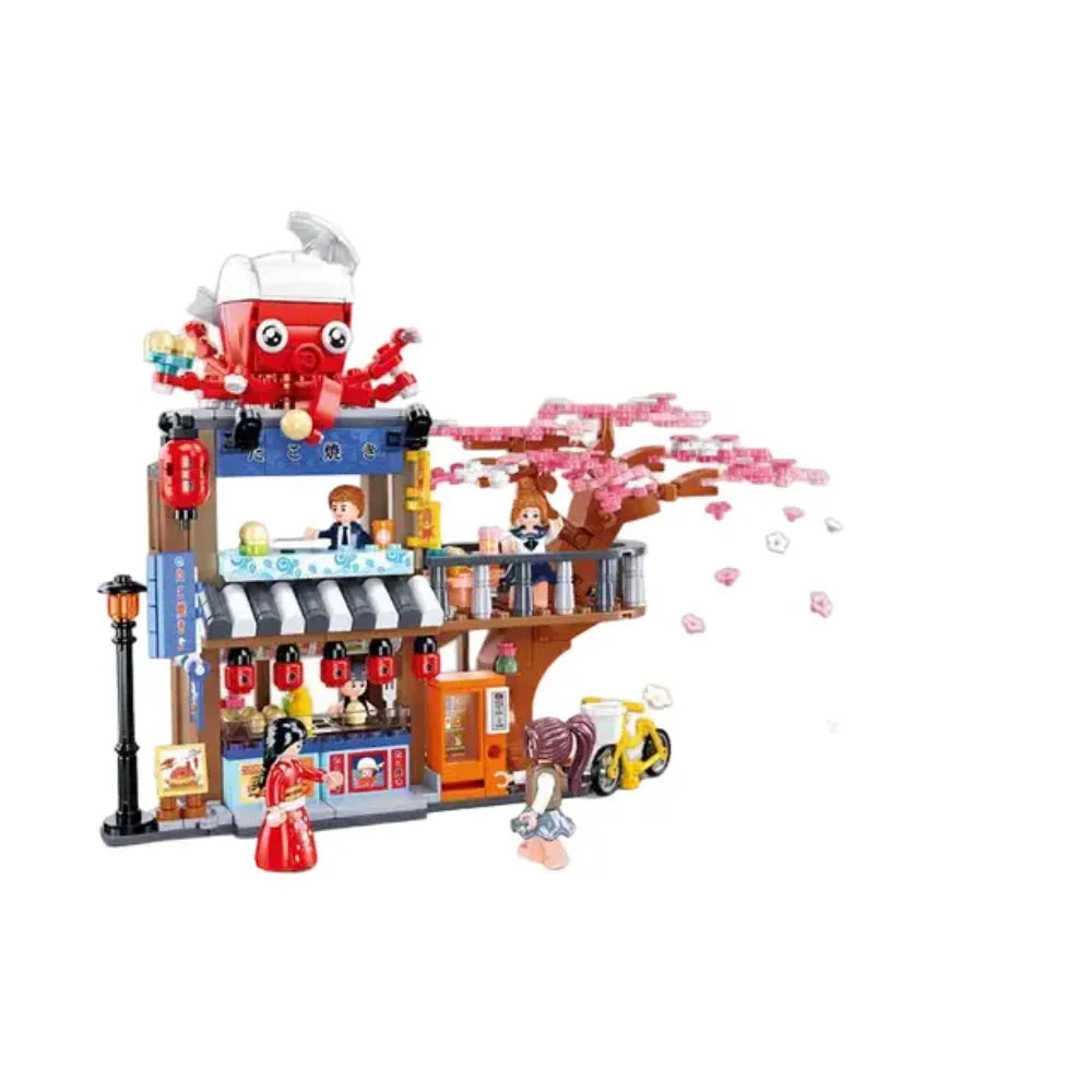 Sluban Girls Dream Happy Diary Tako Yaki Main Store Building Blocks Set - 548 Pcs