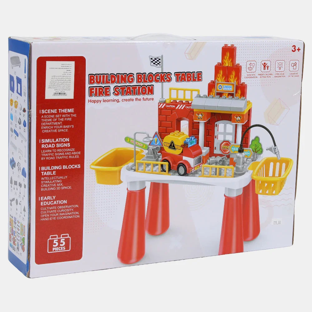 Building Blocks Table – Fire Station Theme