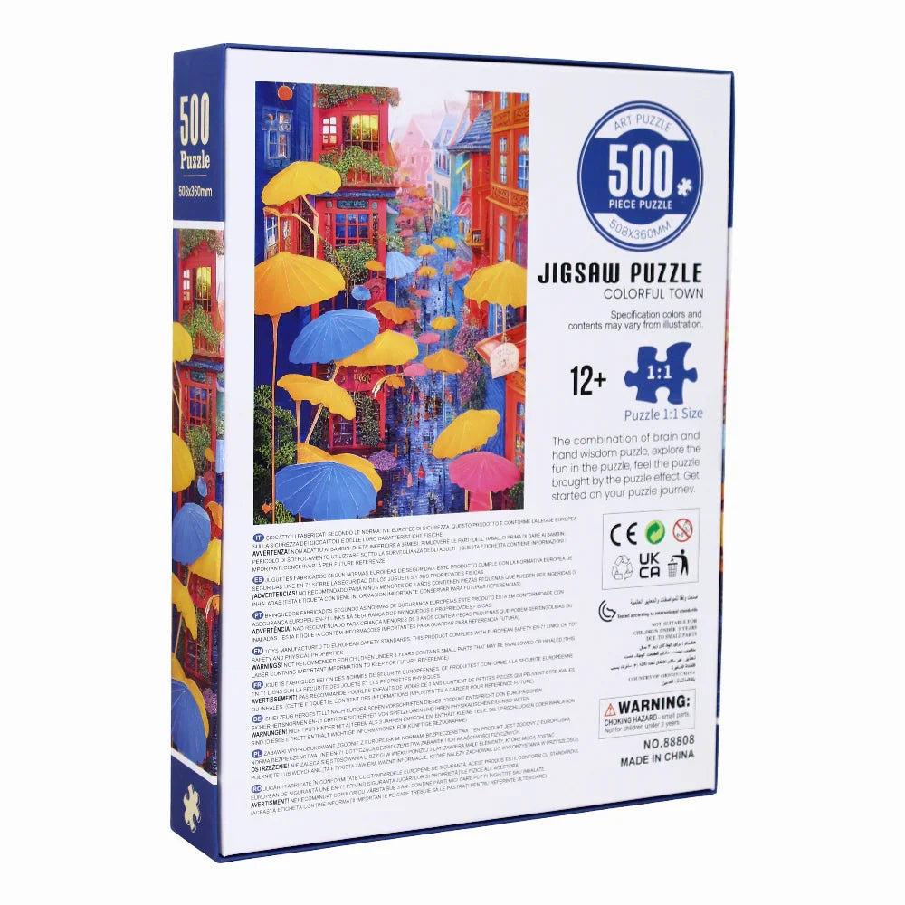Colorful Town Puzzle - 500 Pieces