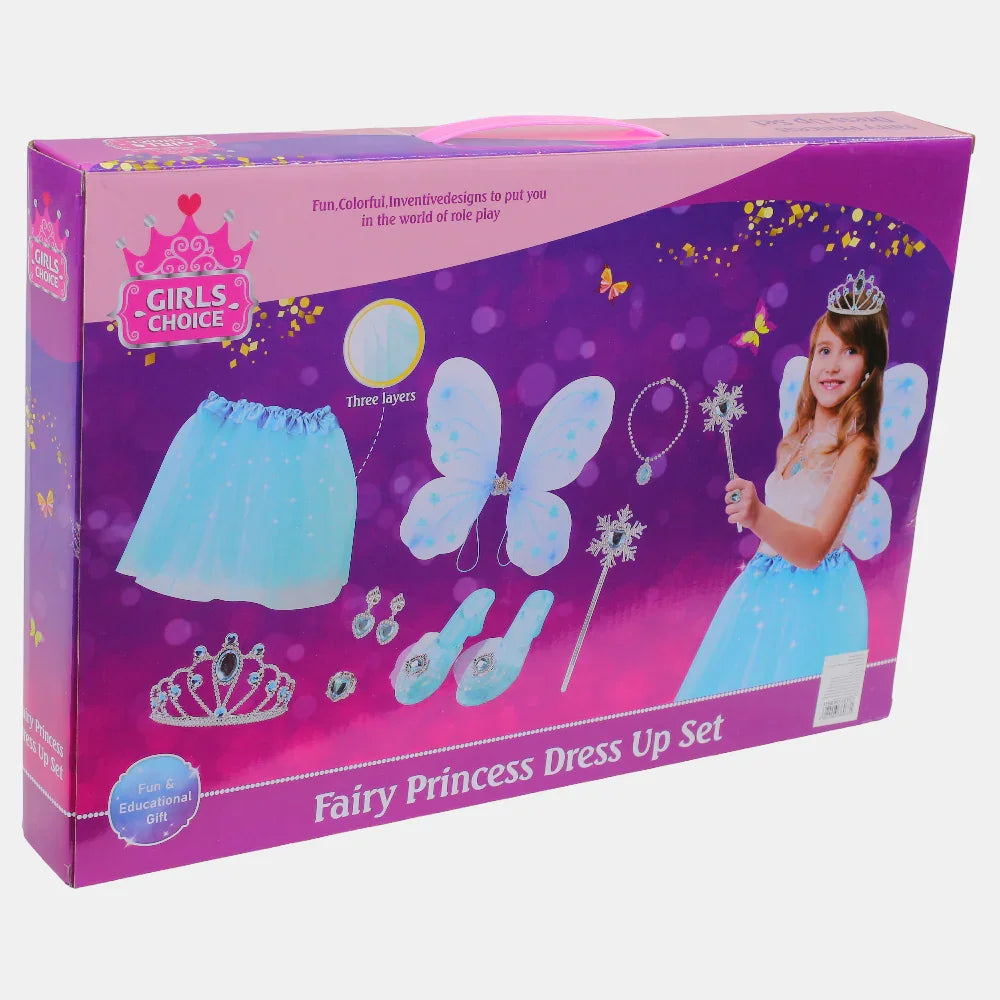Fairy Princess Dress-Up Set with Accessories – Pink
