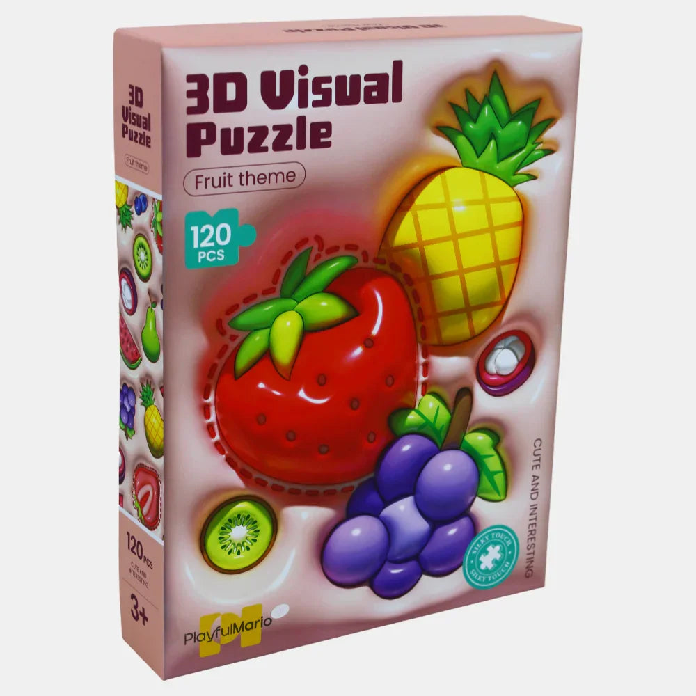 3-D Visual Puzzle - Fruit Theme
