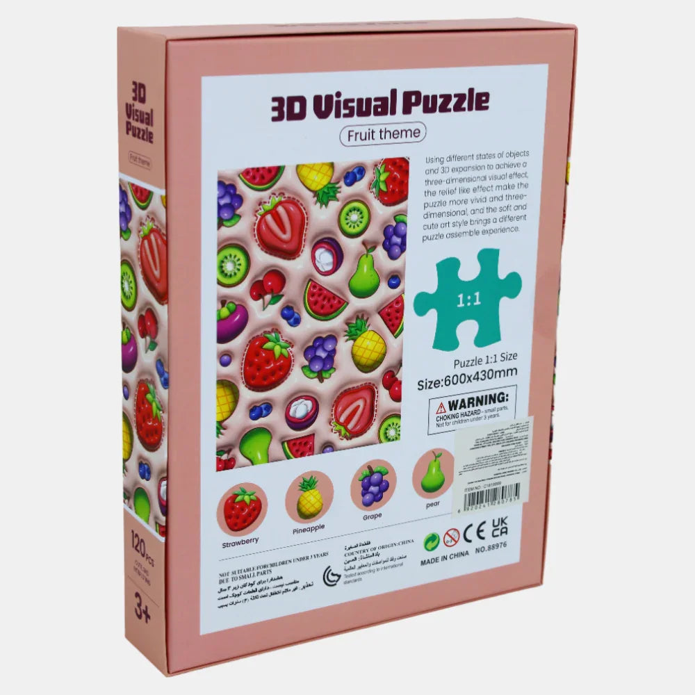 3-D Visual Puzzle - Fruit Theme