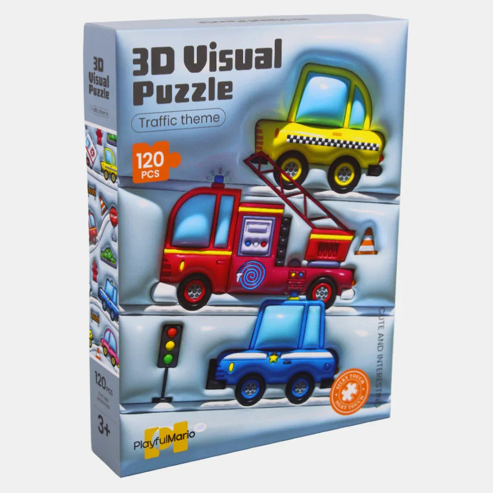 3-D Visual Puzzle - Traffic Theme