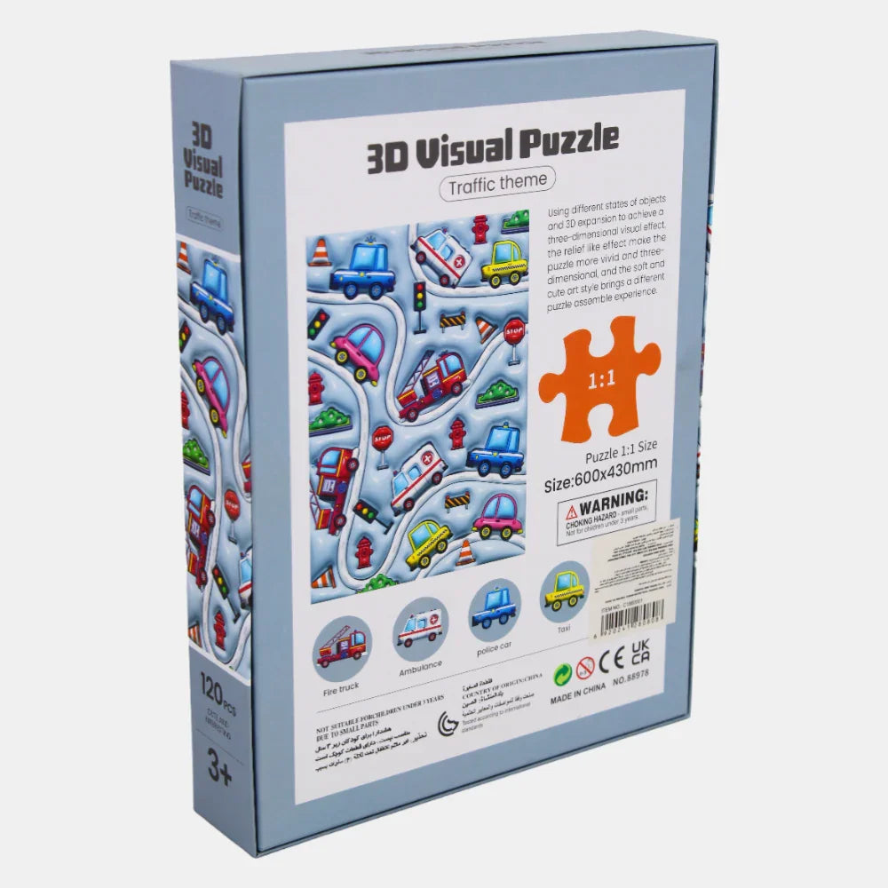 3-D Visual Puzzle - Traffic Theme