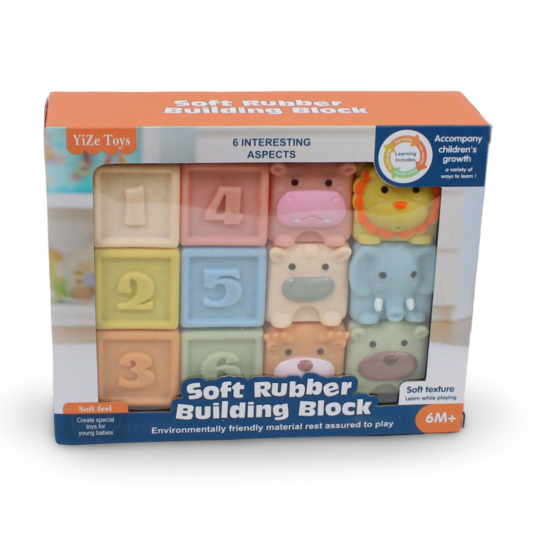 YiZe Toys Soft Rubber Building Blocks – 6m+