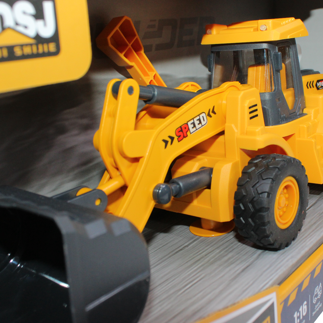 WDSJ Construction Team Inertia-Powered Toy Bulldozer