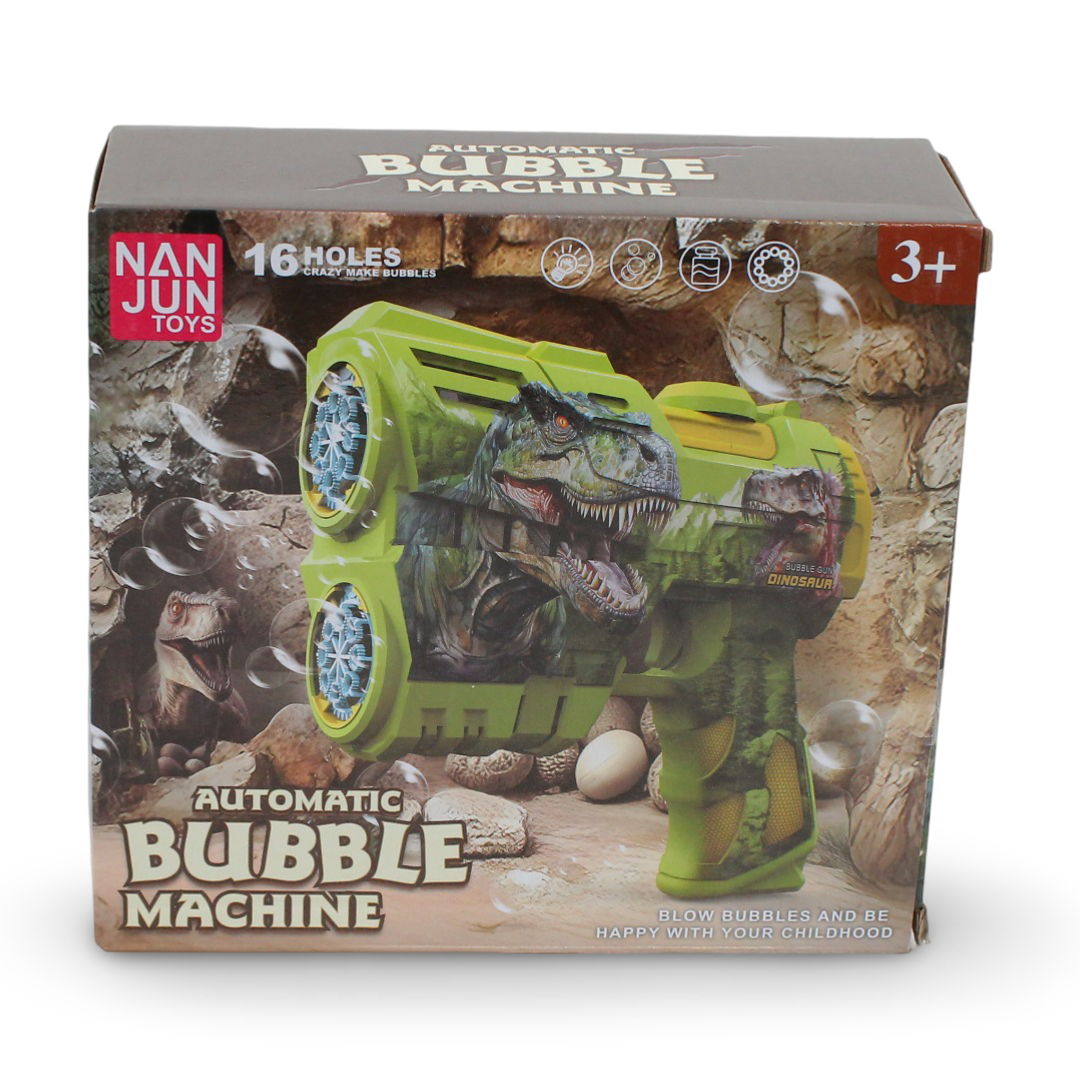 Nan Jun Toys Dinosaur Automatic Bubble Machine Gun