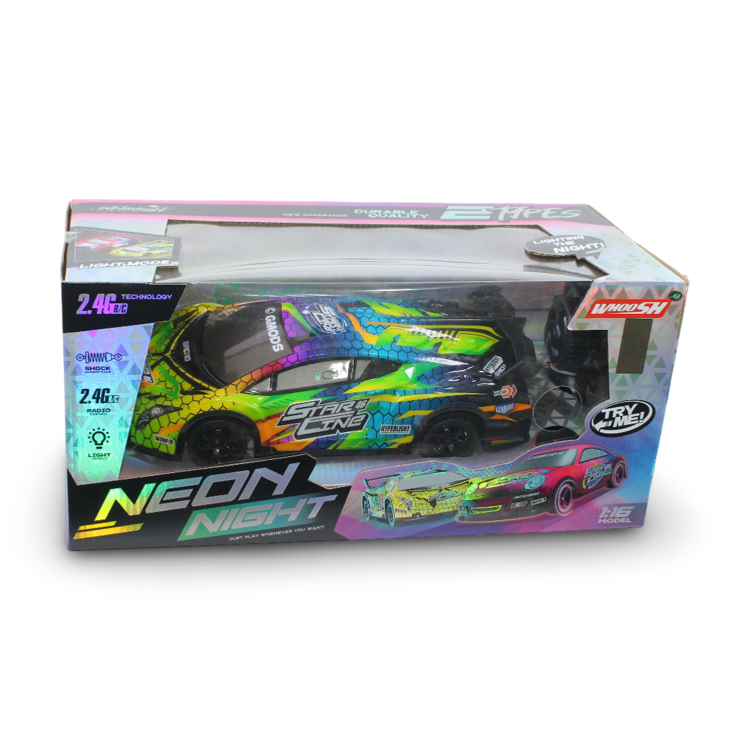 Whoosh "Neon Night" 1:16 Scale Drift Radio-Controlled Car 2.4GHz - Toys