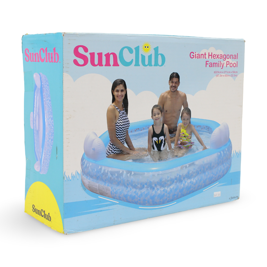 مسبح Sun Club العائلي العملاق سداسي الشكل