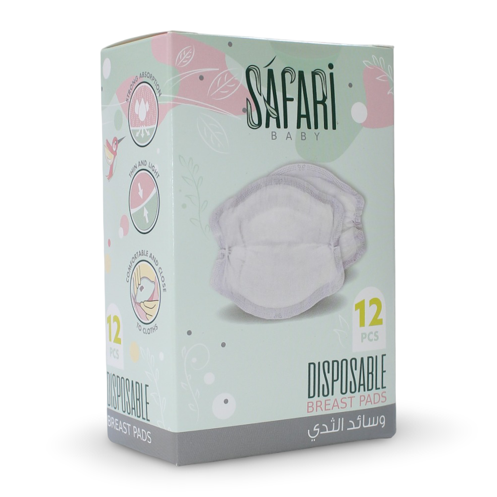 Safari Baby Disposable Breast Pads – 12 Pcs - Baby Essentials