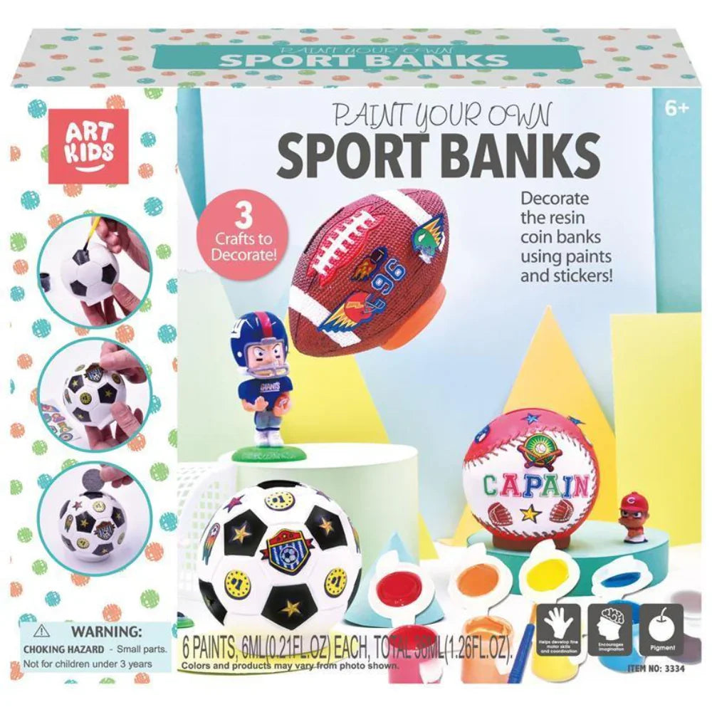 Art Kids Paint Your Own Sport Banks - Toys