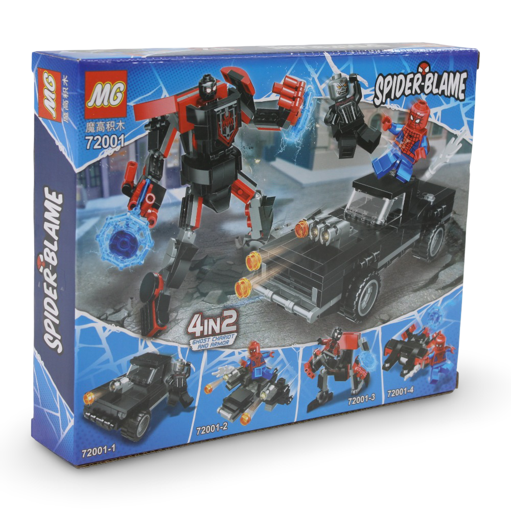 Spider Blame 4-in-2 Building Block Set – 95+ PCS - Toys - OKO
