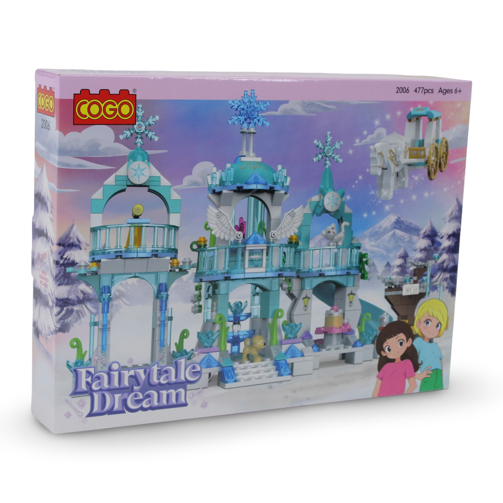 Cogo Fairytale Dream Ice Castle Building Block Set - 477 Pcs - Toys