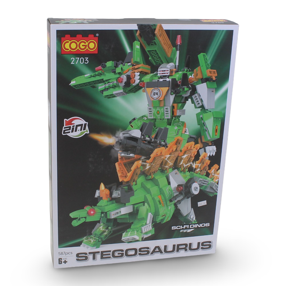 Cogo Sci-Fi Dino Stegosaurus Building Block Set – 587 Pcs