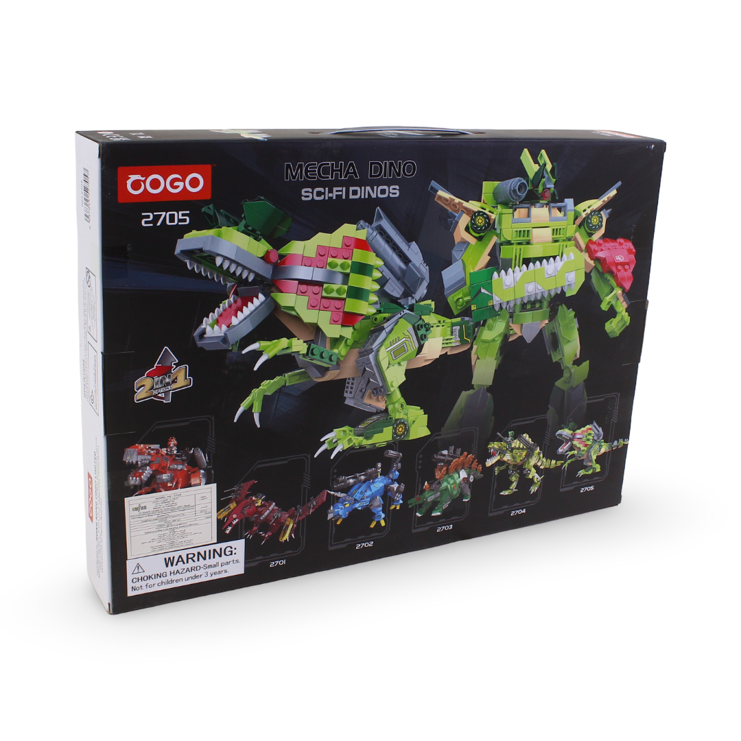 Cogo 2-in-1 Transformerch Dino Building Block Set – 611 Pcs