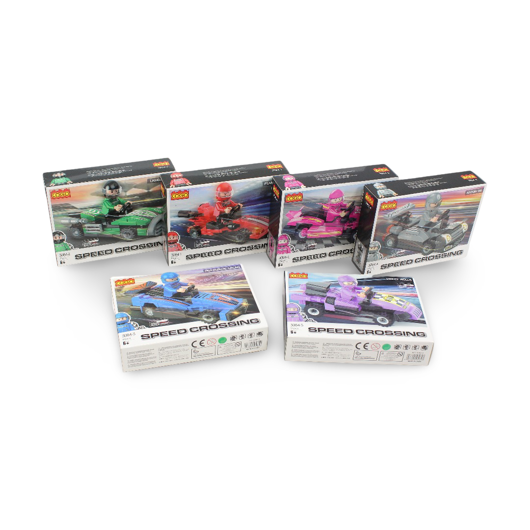 Cogo Speed Crossing Aston D5 Racing Car Building Block Set 6in1 - Toys