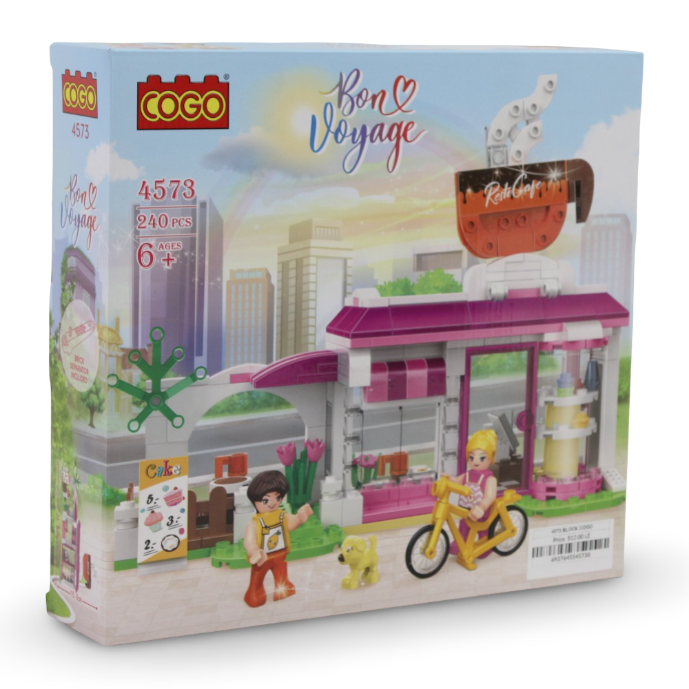 Cogo Bon Voyage Café Building Blocks Set – 240 Pieces - Toys