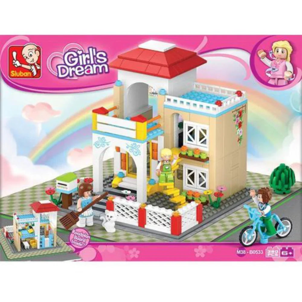 Sluban Girls Dream Sweet Home Building Blocks Set - 380 Pcs - Toys