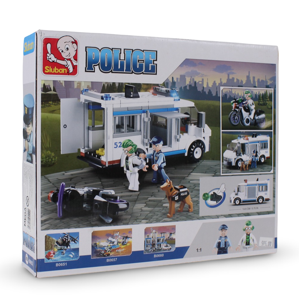 Sluban Police Prisoner Transport Vehicle Building Blocks Set – 117 Pcs