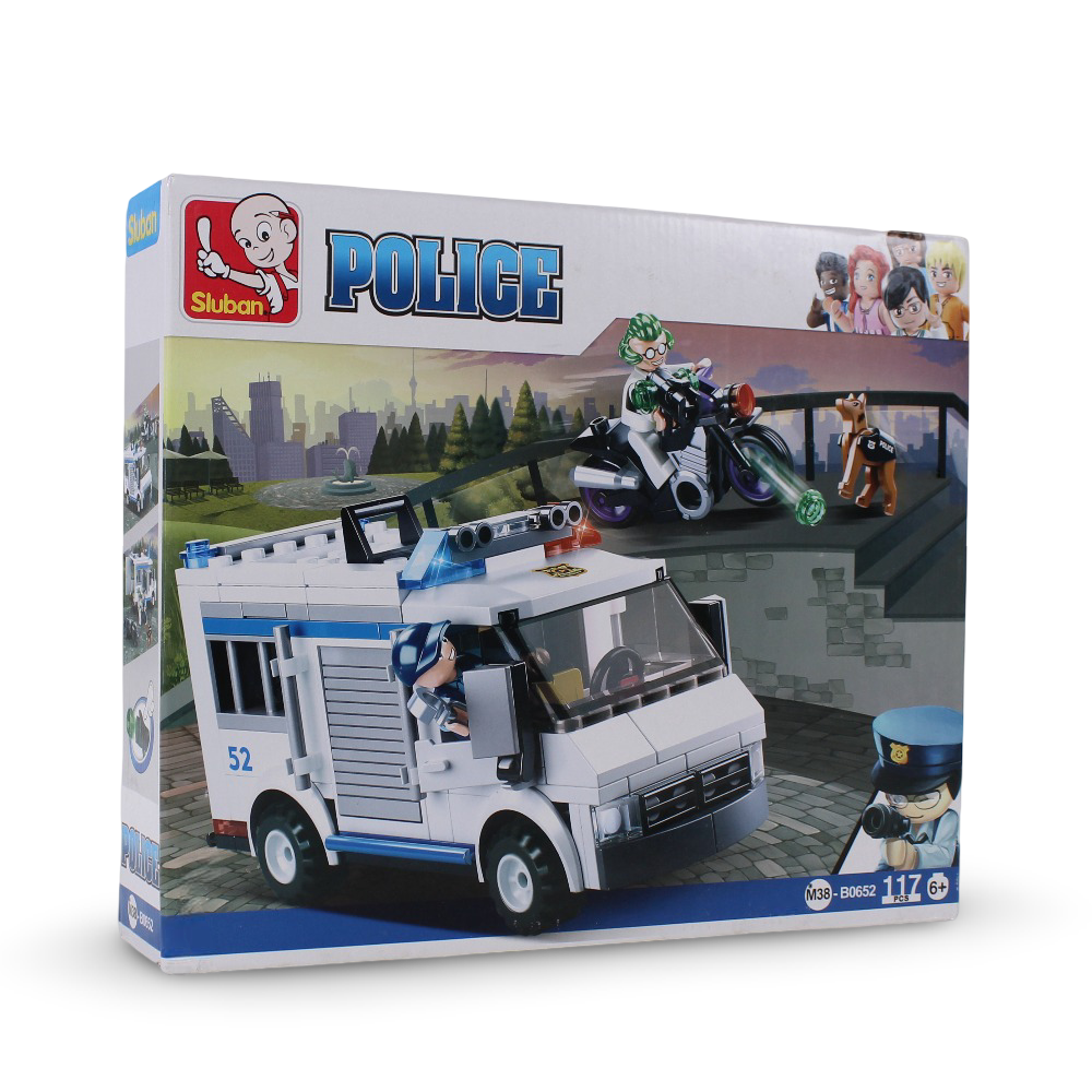Sluban Police Prisoner Transport Vehicle Building Blocks Set – 117 Pcs